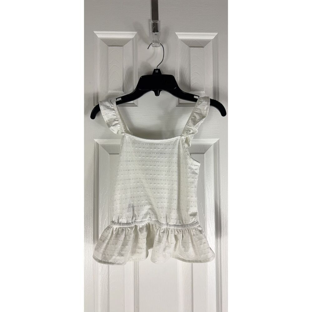 Mayoral Girls White Eyelet Sleeveless Tank Size 10